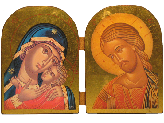 Vierge et Christ — diptyque
