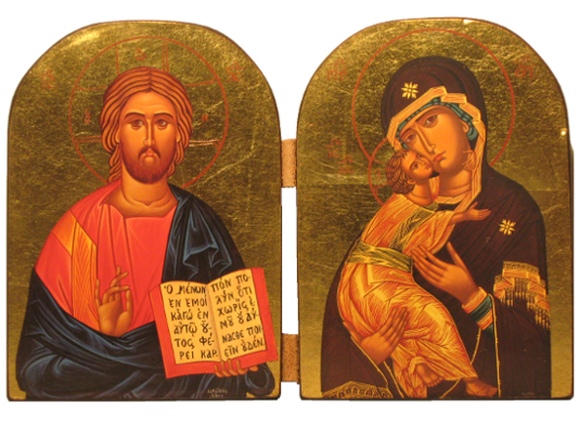Christ et Vierge — diptyque