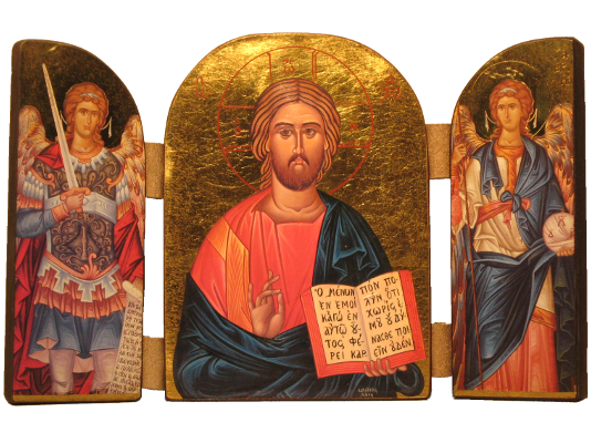 Anges et Christ — triptyque