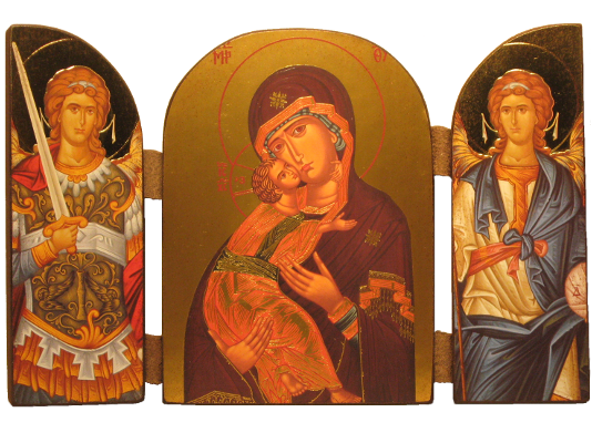 Anges et Vierge II — triptyque